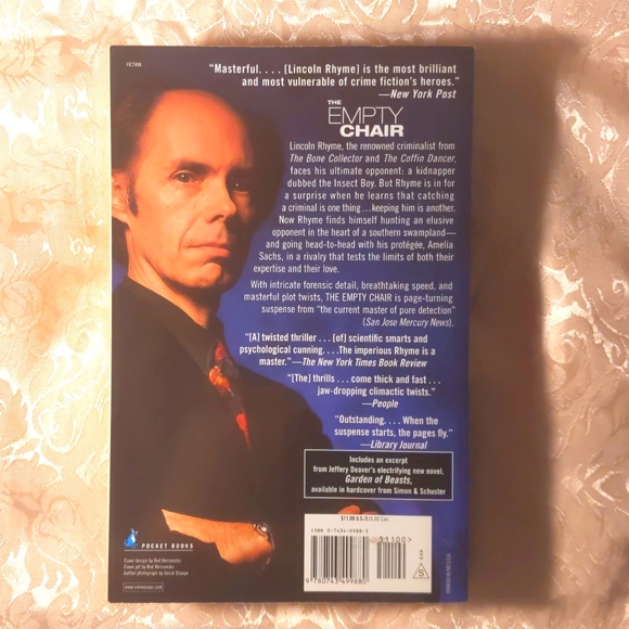 The Empty Chair by Jeffery Deaver Paperback - Picture 2 of 2